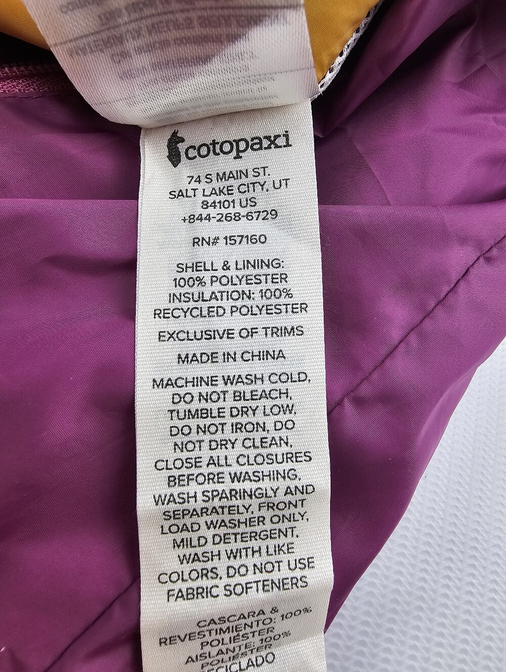 Cotopaxi Teca Calido Water Repellent Reversible Hooded Multicolor Vest Women's M - Picture 7 of 10